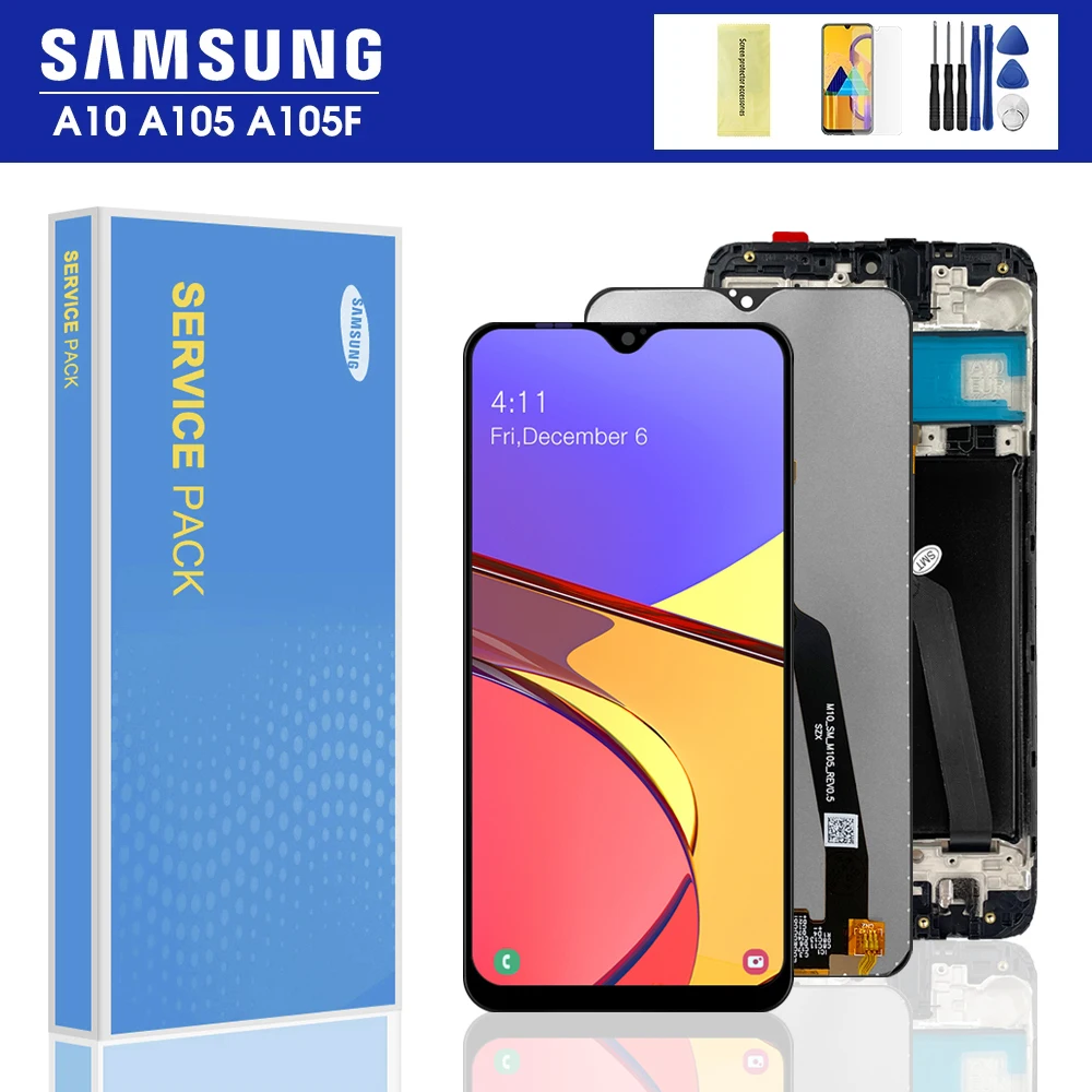 6 2 &quotОригинальный ЖК дисплей для Samsung Galaxy A10 A105 A105F SM сенсорный экран дигитайзер с