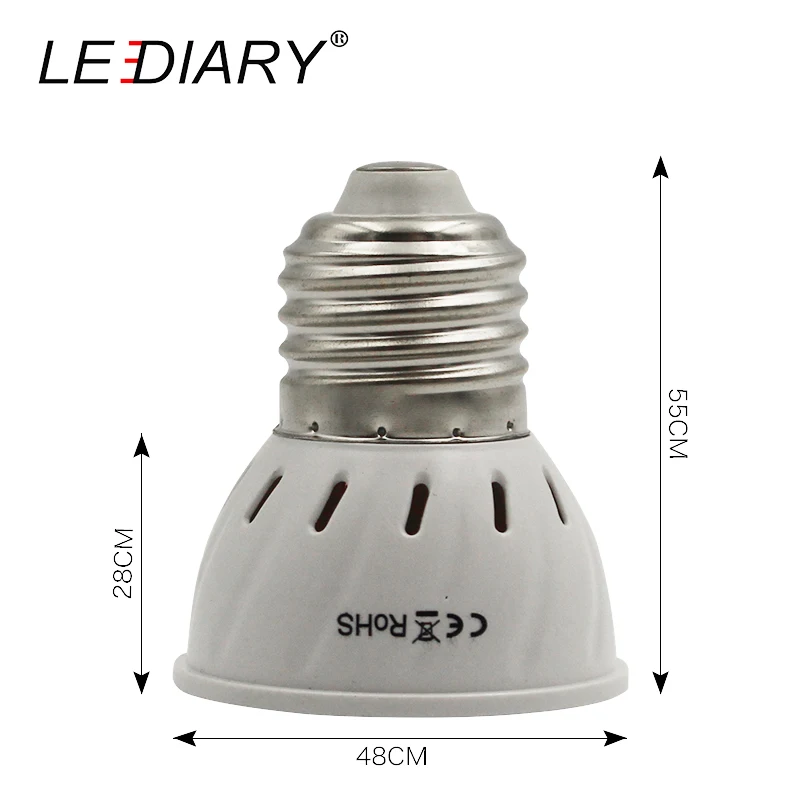 Светодиодный iary 2 шт./лот прожектор светодиодный роста растений лампы 220V MR16 E27 чашки Форма лампа полного спектра для домашний помощник в горшках для роста растений