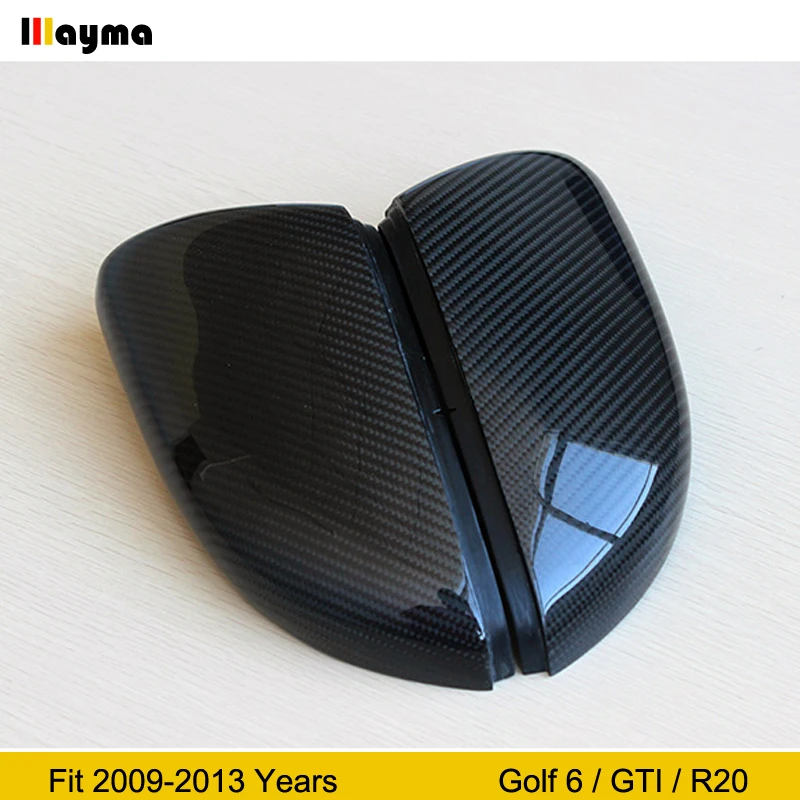 Sport style Carbon Fiber Mirror cover For VW Golf 6 1.4T 1.6L GTI 2.0T R20 2012-2018 year MK6 replace rear mirror cap | Автомобили и