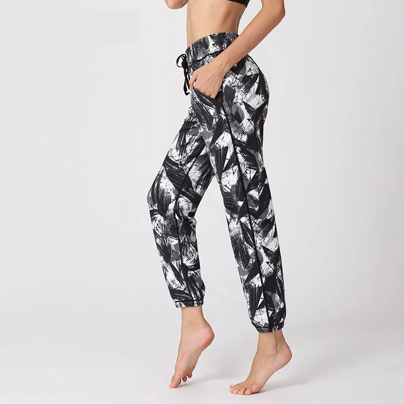 Брюки для йоги женские свободные удобный Быстросохнущий леггинсы тренировок