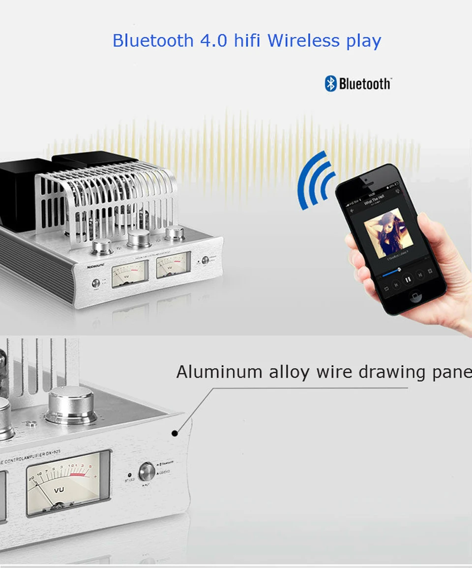 Nobsound DX-925 HiFi усилитель мощности электронный ламповый усилитель Bluetooth усилитель HiFi Гибридный одноконцевый усилитель мощности класса A