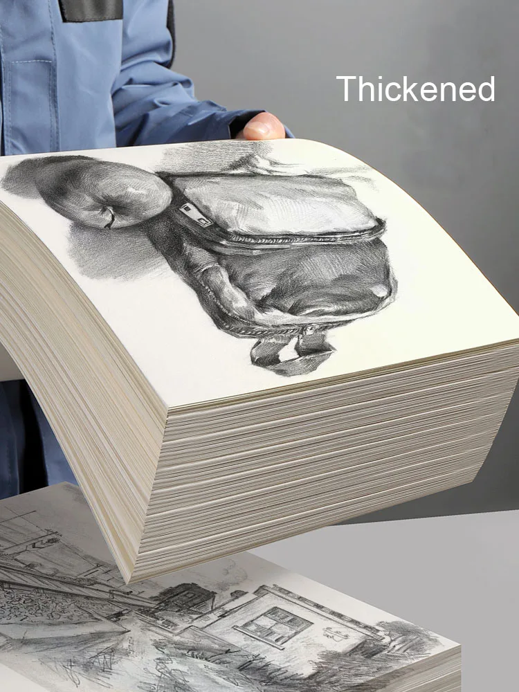 

60 Sheets Sketch Paper 8K Watercolor Paper Gouache Paper Specific Drawing Paper Art Student Thickened Exam 4K Blank Paper 16K