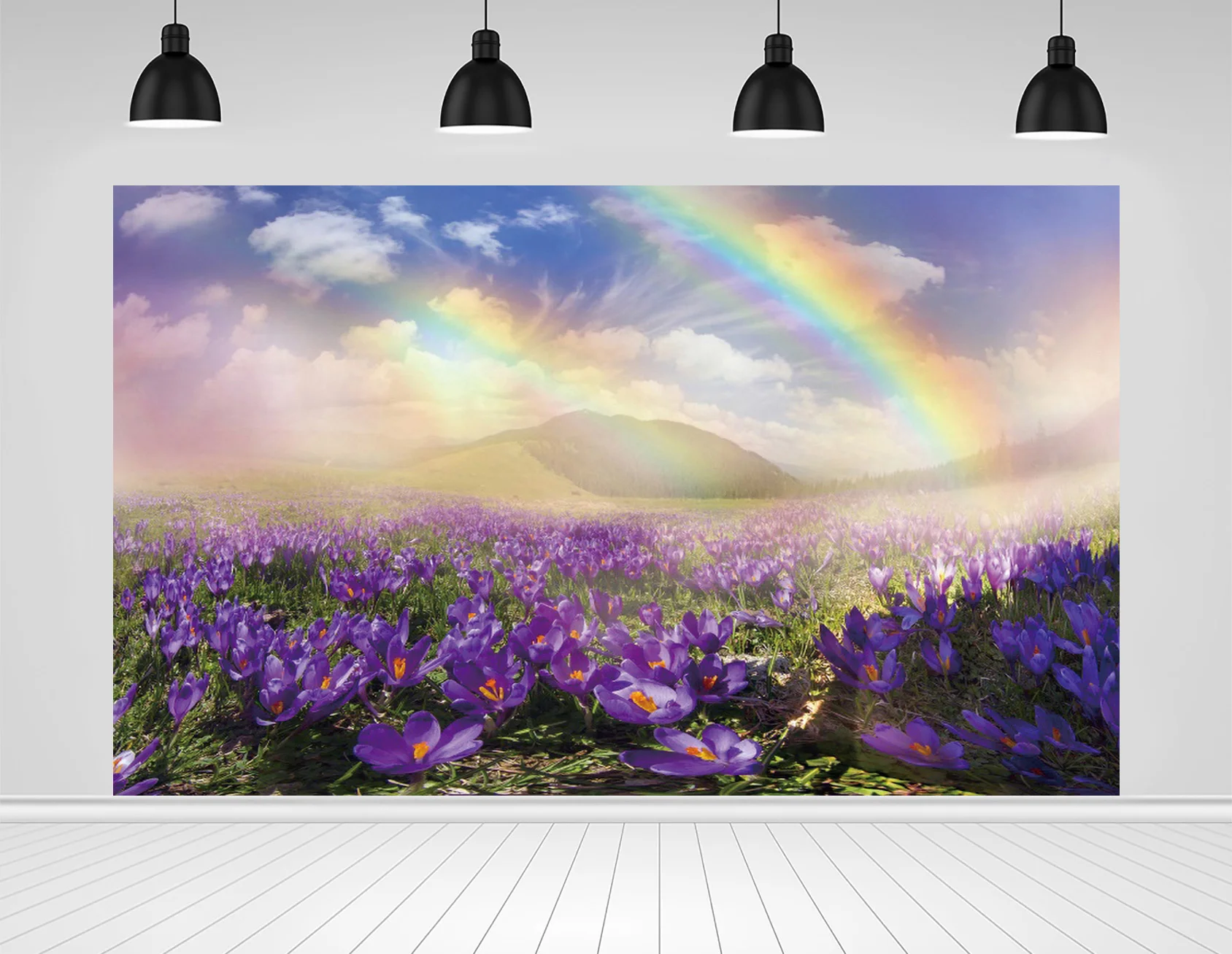 

Scopiso Spring Rainbow Flowers Light Photophone For Room Decro Baby Portrait Photozone Photo Backdrop Photography Backgrounds