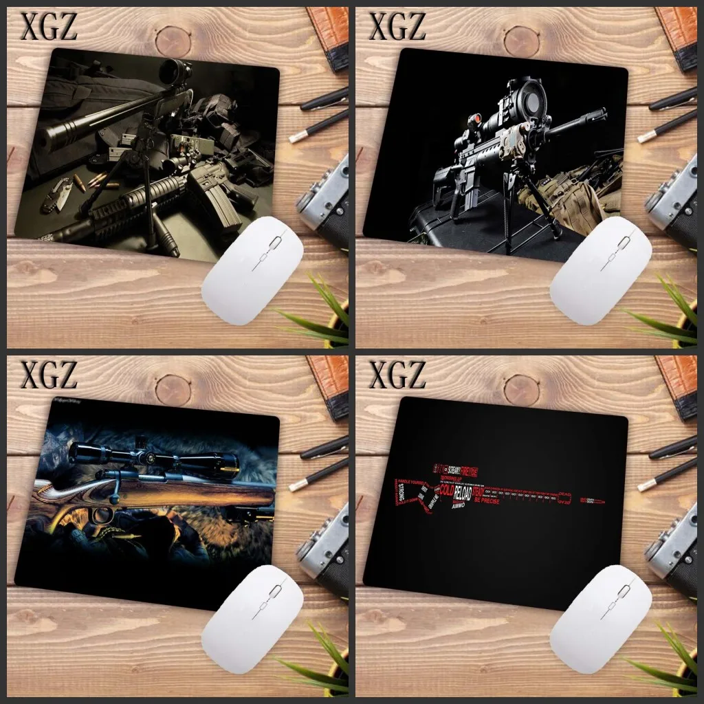 

XGZ Guns Pattern Anti-Slip Laptop Computer PC Mice Keyboard Mouse Pad Desk Mat Table Mat Gaming Mouse Pad 22X18CM Promotion
