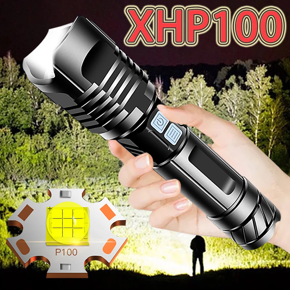 

Super Xhp100 Most Powerful Led Flashlight USB Rechargeable Led Torch Xhp90 Tactical Flashlight Xhp50 Hand Lamp 18650 Flash Light