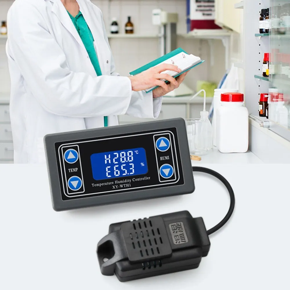 

Digital Temperature Humidity Controller Temperature Humidity Meter Intelligent Thermostat Humidistat Thermometer Hygrometer