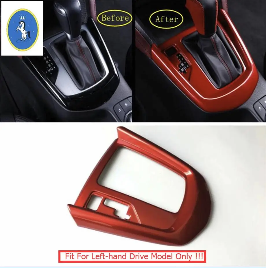 Red Interior Refit Kit Steering Wheel / Gear Shift Box Front Water Cup Holder Panel Cover Trim For Mazda 2 Demio 2015 - 2019 | Автомобили