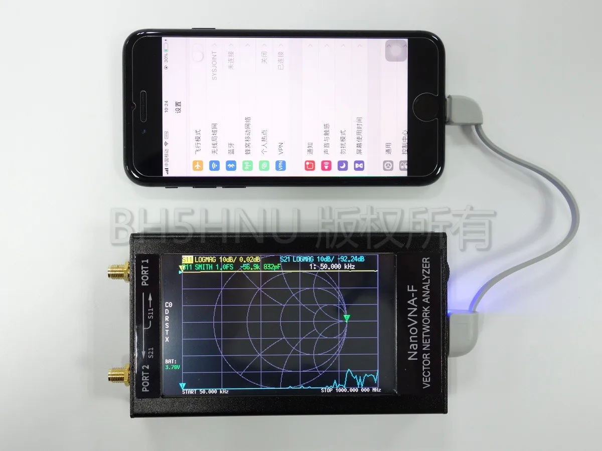 Новейшая модель; NanoVNA-F вектор сетевой анализатор VNA HF VHF UHF анализатор антенны коротковолновое 4,3 дюйма 50 k-1 ГГц встроенный 5000mA Батарея
