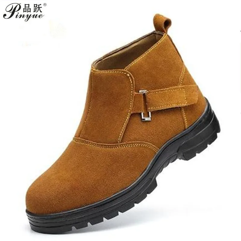 Рабочие ботинки для электрической сварки из натуральной кожи мужские защитные с