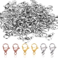 25pcslot stainless steel lobster clasps jewelry finding clasp hooks for diy necklace bracelet chain jewelry making wholesale