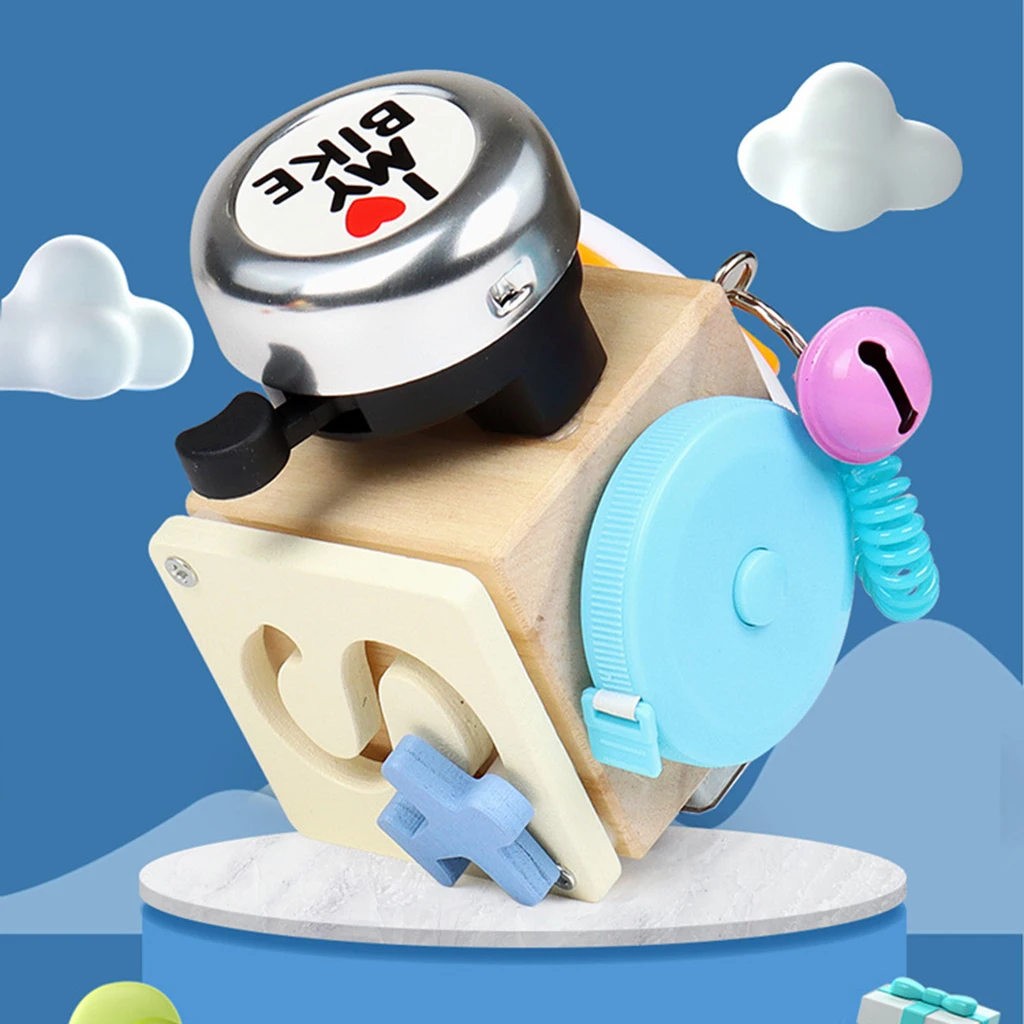 

Wood Busy Fun Montessori Sensory Toy Activity Hand Crank Music Box