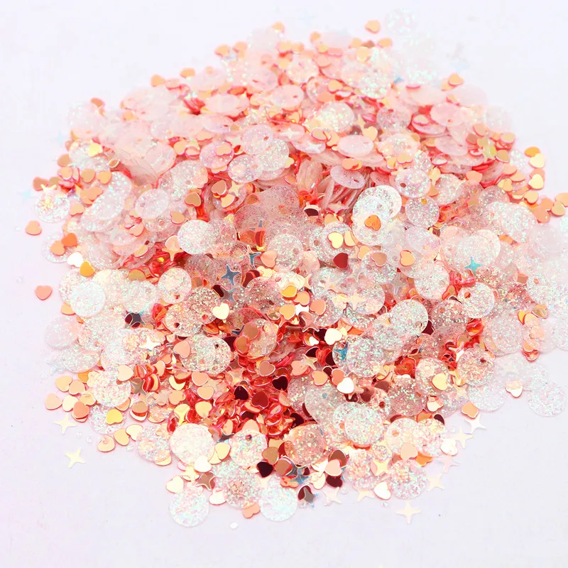 Блестки Разноцветные в форме звезды сердца точки для шейкера дизайна ногтей