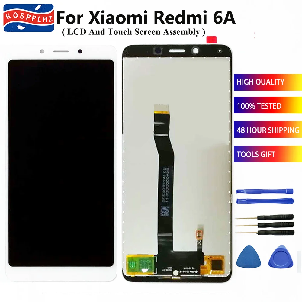 100% протестирован для Xiaomi Redmi 6 / 6A ЖК-дисплей + сенсорный экран дигитайзер в сборе