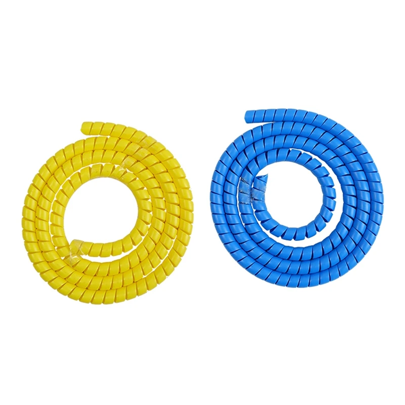 

Quality 2Pcs Scooter Line Spiral Color Change Tube Protector 1M Length Winding Tubes for Xiaomi M365 Pro - Yellow & Blue