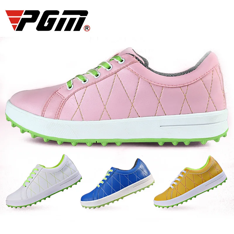 Женские туфли для гольфа PGM, дышащая обувь из микрофибры, водонепроницаемая обувь с шипами, нескользящая, хорошо держит в руке, обувь для гол... от AliExpress RU&CIS NEW