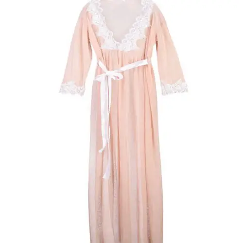 Платье для беременных женщин с длинным рукавом Кружевное платье макси