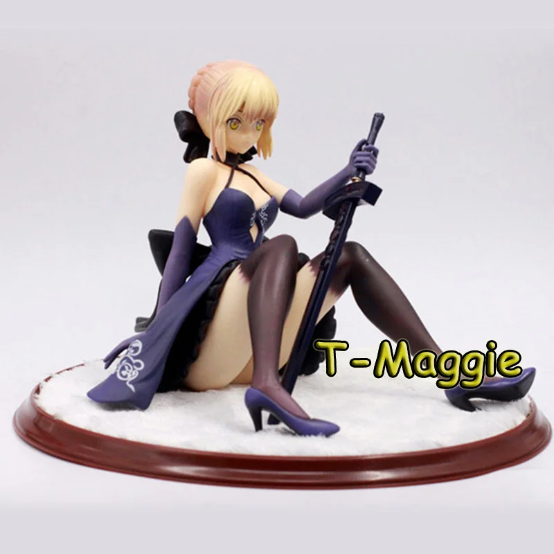 

Popular Anime Fate/Stay Night Sexy Girl Saber Sitting Position Take The Sword Fate PVC Static Collection Ornaments Toy Gift 18CM