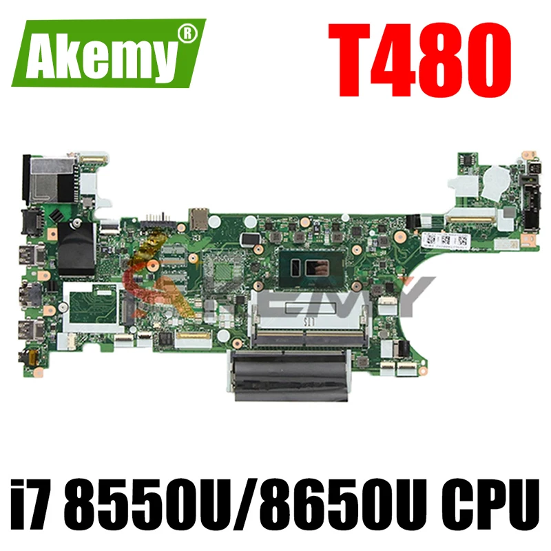 

For Lenovo Thinkpad T480 Laptop Motherboard ET480 NM-B501 With i7 8550U/8650U CPU 100% Fully Tested FRU 01YR332 01YU855