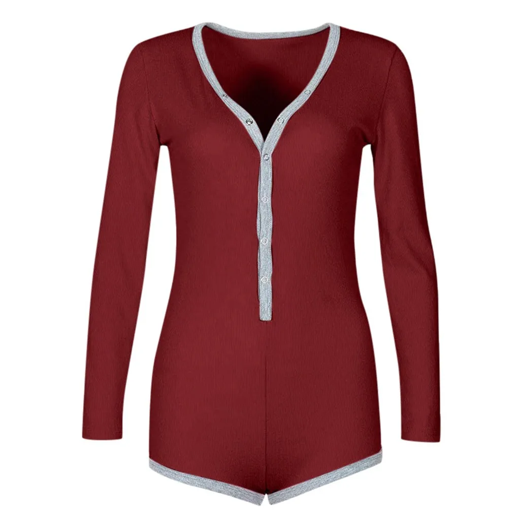 Боди с длинным рукавом сексуальный женский комбинезон комбинезоны стрейчевые