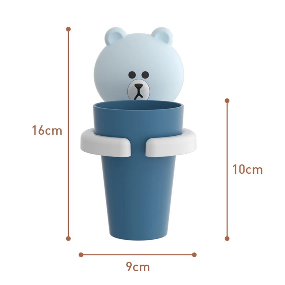 

Children's toothbrush cup holder baby wall-mounted shelf mouthwash cup cartoon cute wall-mounted toothbrushing cup wash set