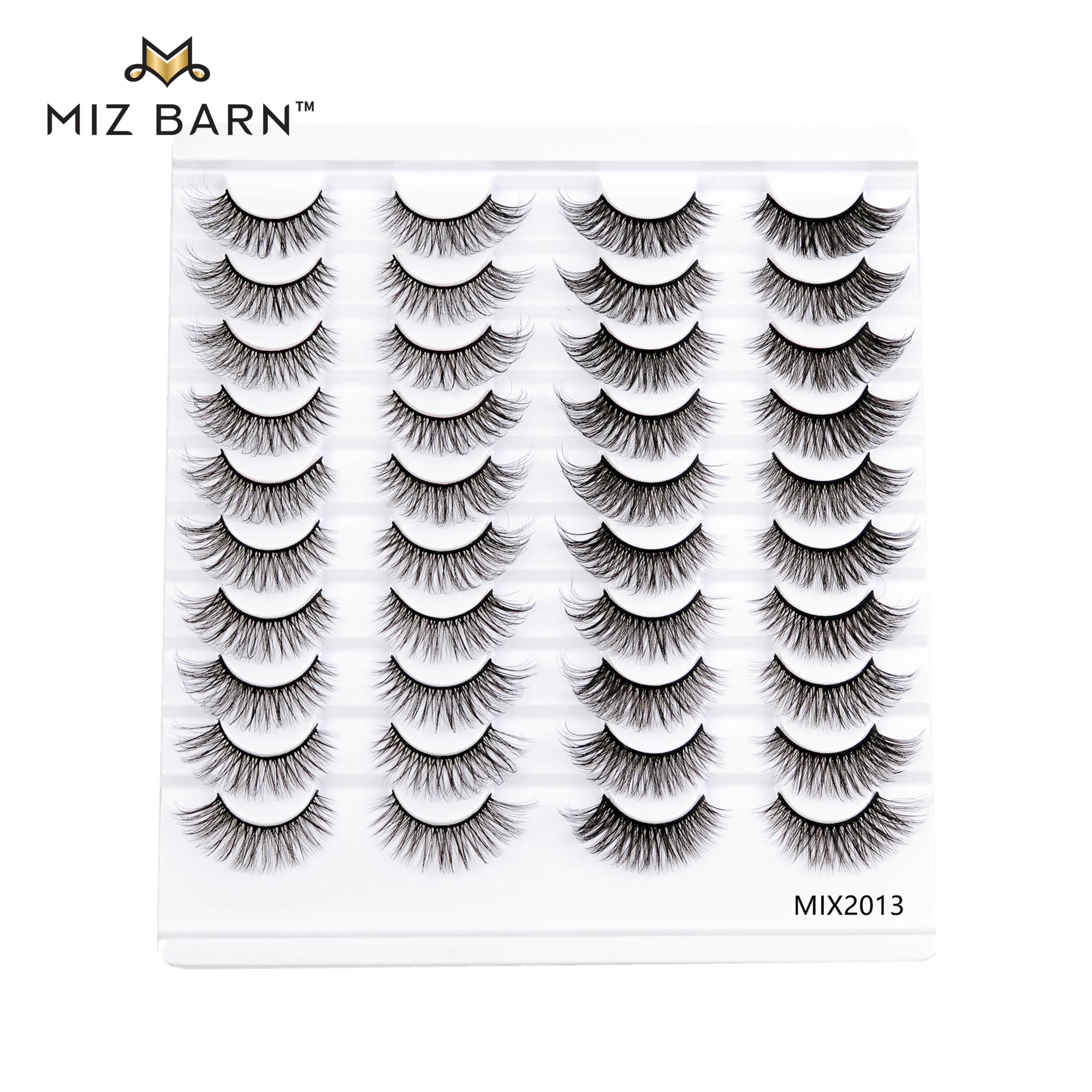 

MIZ BARN MIX-20 Pairs 3D Faux Mink Lash Makeup Natural Eyelashes Vendors Soft False Couple Eyelash Bulk Makeups Lashes Extension