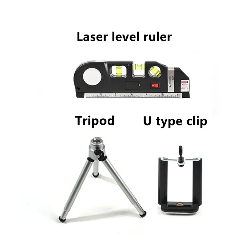 Laser Level 2 Lines Vertical Horizontal Lasers Ruler Measure Tape Aligner Adjusted Bubbles Ruler Horizontal Ruler Balance Ruler