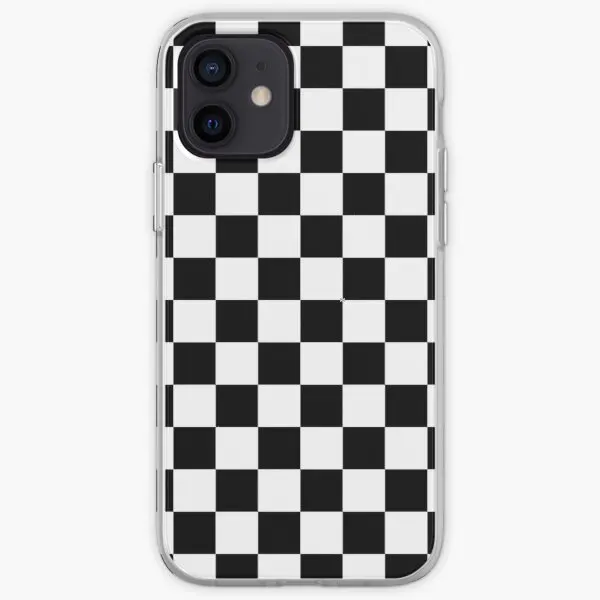 

Черно-белый чехол для телефона с шахматным узором для iPhone X XS XR Max 5 5S SE 6 6S 7 8 Plus 11 12 13 Pro Max Mini Silicon TPU