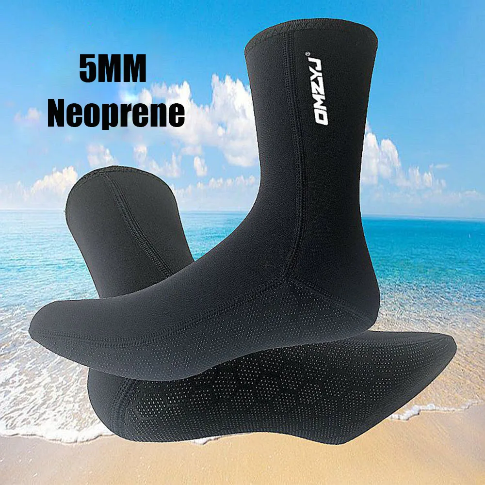 5MM neoprene diving socks swimming warm beach socks men and women water sports snorkeling surfing non-slip swimming diving socks