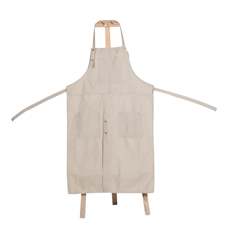 Pottery art apron adult canvas painting apron DIY ceramic sculpture mud-retaining overalls anti-oil and anti-fouling 137*64cm