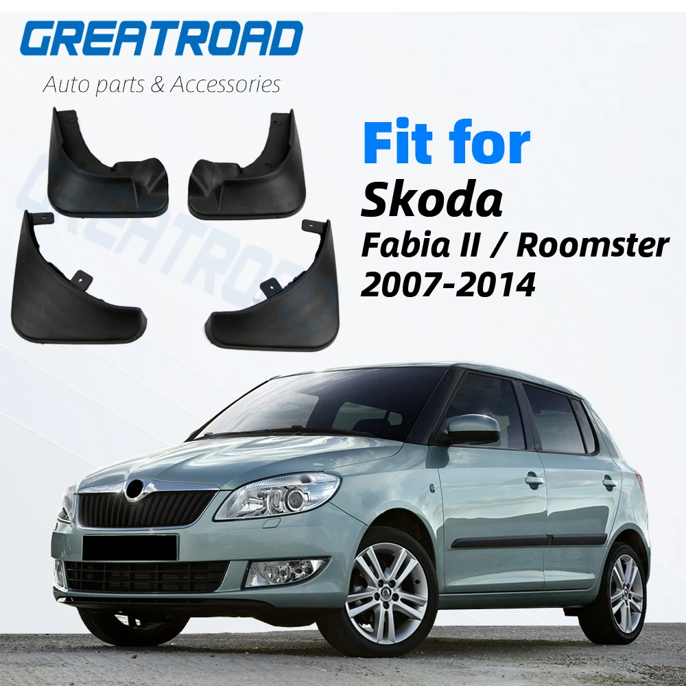 Комплект литой автомобиль брызговики для Skoda Fabia 2 5J Mk2 2007-2014 брызговик крыло