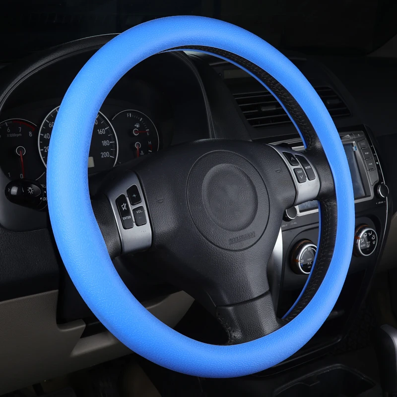 

Multi Color Universal Skin Soft Silicone Steering Wheel Cover Car Silicone Steering Wheel Glove Cover Soft Automobile Accessory