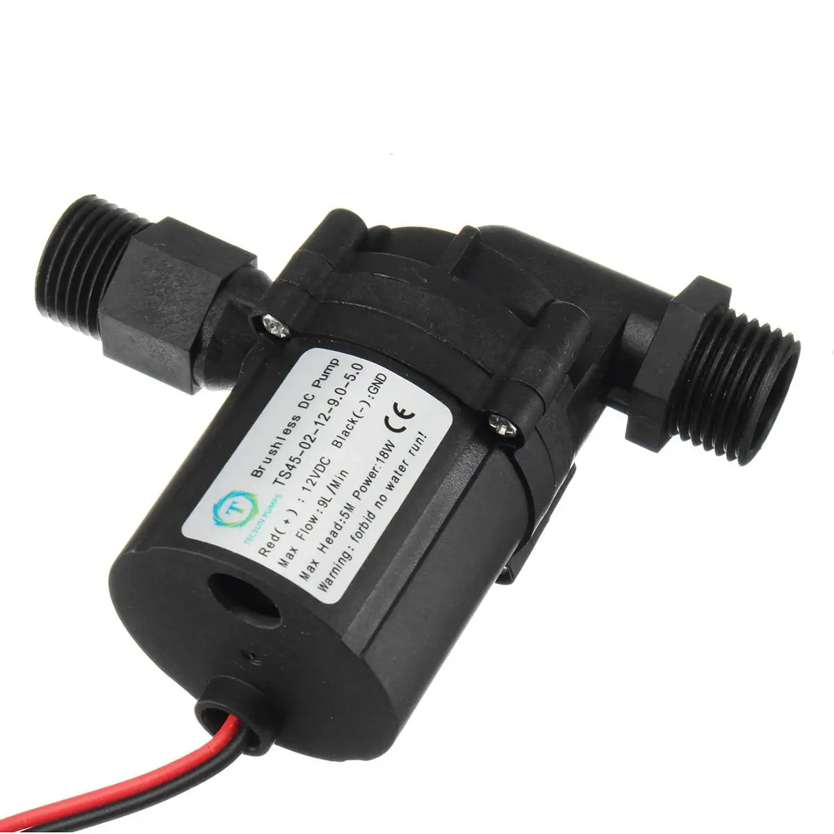 Долговечный электрический насос для воды Durable DC 12V 10L/min черного цвета для микропивоварения и домашнего пивоварения.
