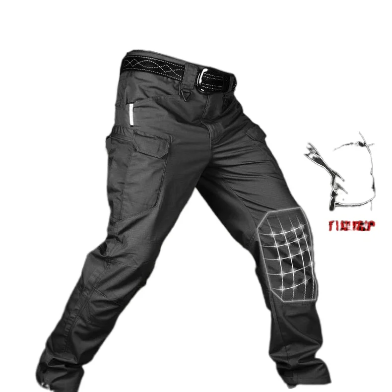 

Summer tactical pants men's wear-resistant waterproof outdoor overalls straight multifunctional pocket commando camouflage pants
