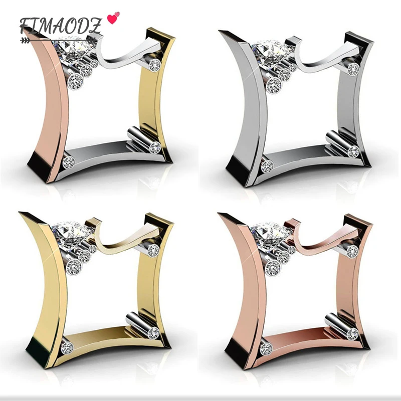 Женское кольцо с фиолетовыми кристаллами FIMAODZ для помолвки и свадьбы ювелирные