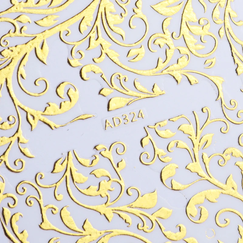 20 шт. Золотая кружевная Цветочная наклейка с листочками Алмазная "ожерелье"