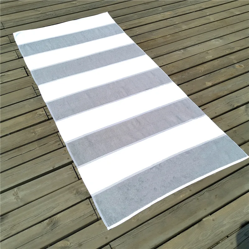 1 шт. 180x90 см полосатая банная Полотенца натуральный хлопок пляжный коврик Eco