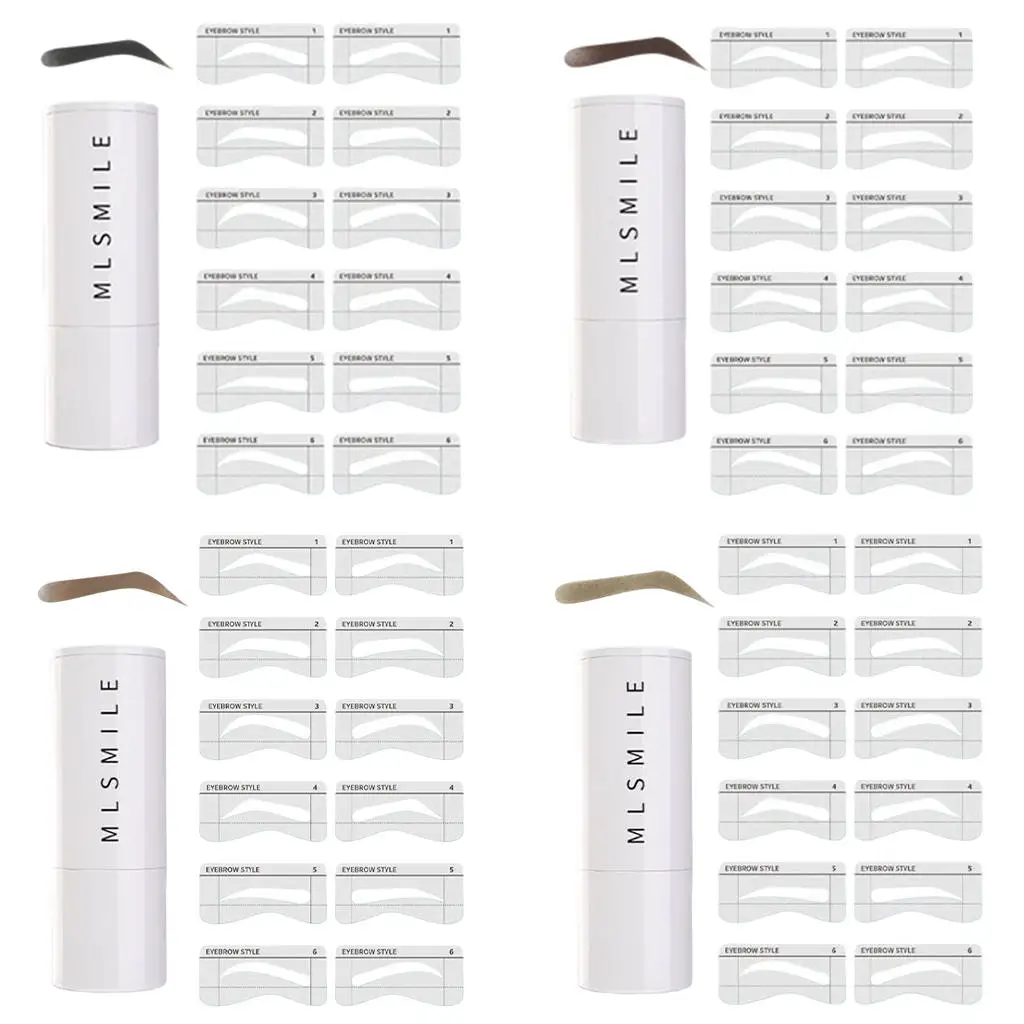 

Brow Powder Shaping Kit Reusable One Step Eyebrow Stamp Eyebrow Stamp Stencil Kit for Eyebrow Stamp Shaping Shape Thicker Girl