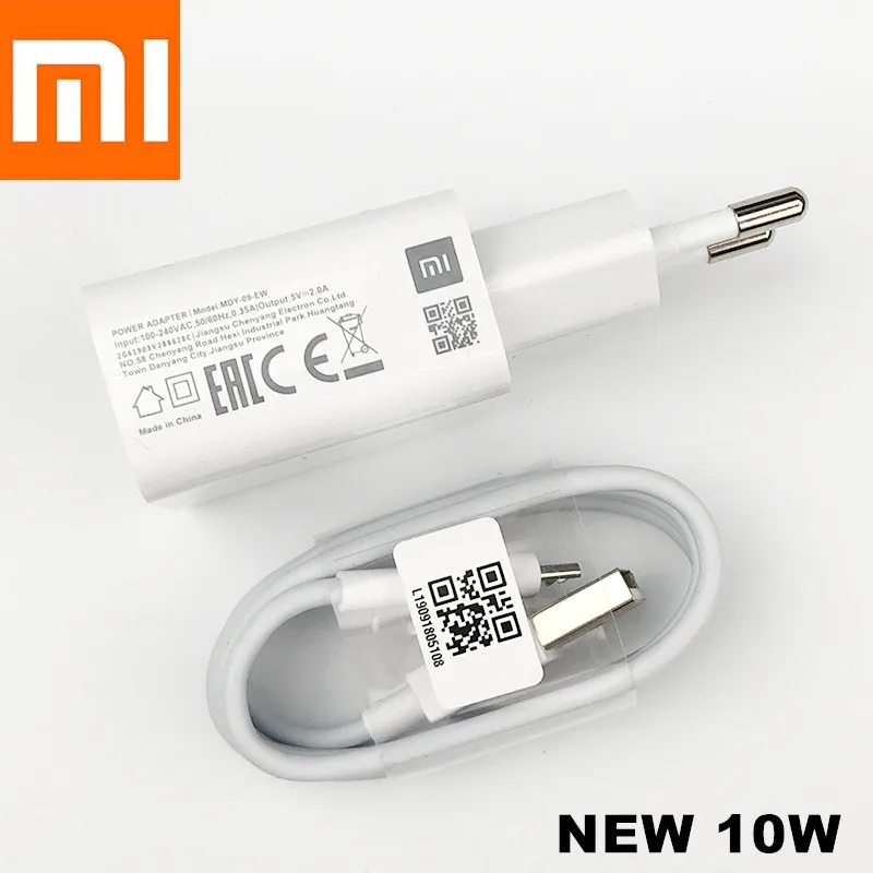 xiaomi 10 Вт быстрое зарядное устройство EU Зарядка адаптер питания usb mi cro кабель для redmi 4x5 plus mi a2 lite note 5 6 pro redmi 6a 7a