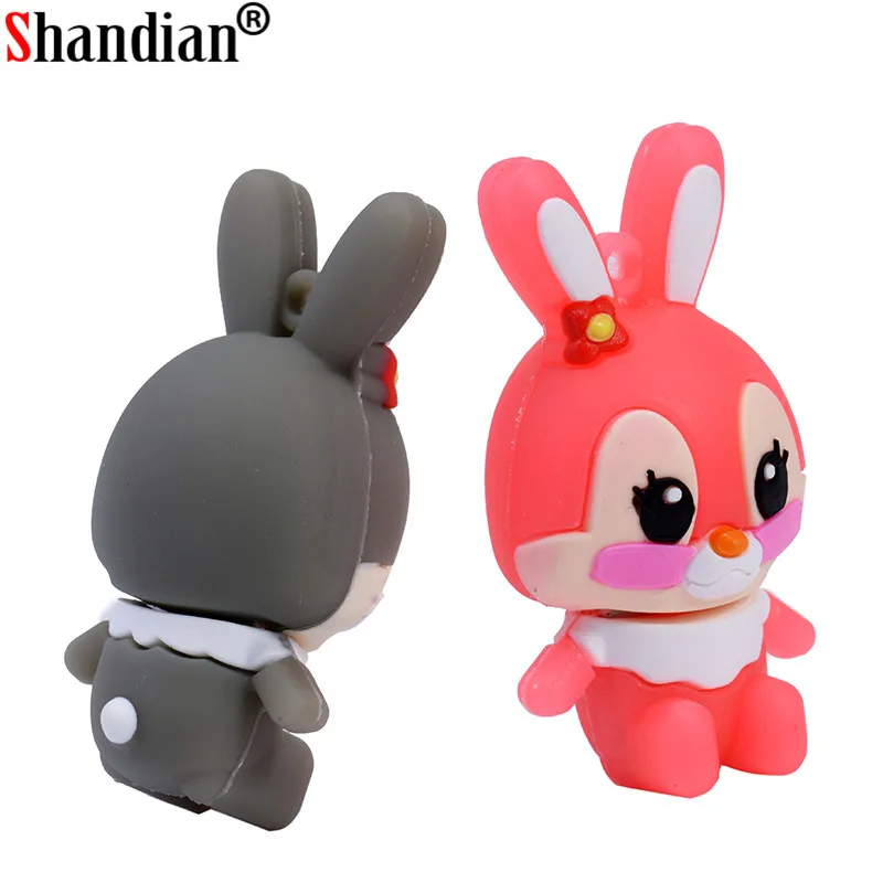Usb флеш-накопитель SHANDIAN рекламная мультяшный кролик usb 2 0 64 ГБ карта памяти Флеш