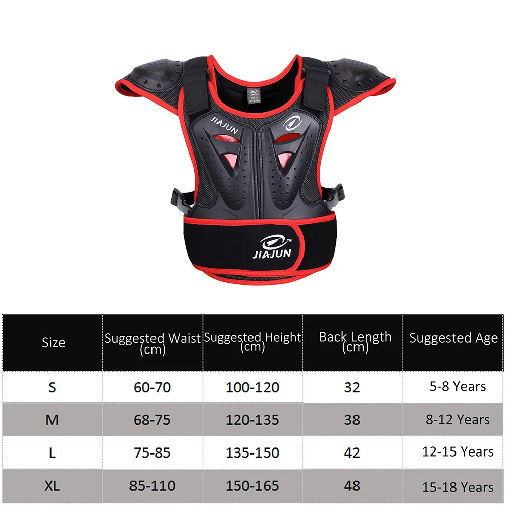 

Kids Armor Vest Body Chest Spine Back Protector Vest Protective Jacket for Cycling Skating Skiing Skateboarding