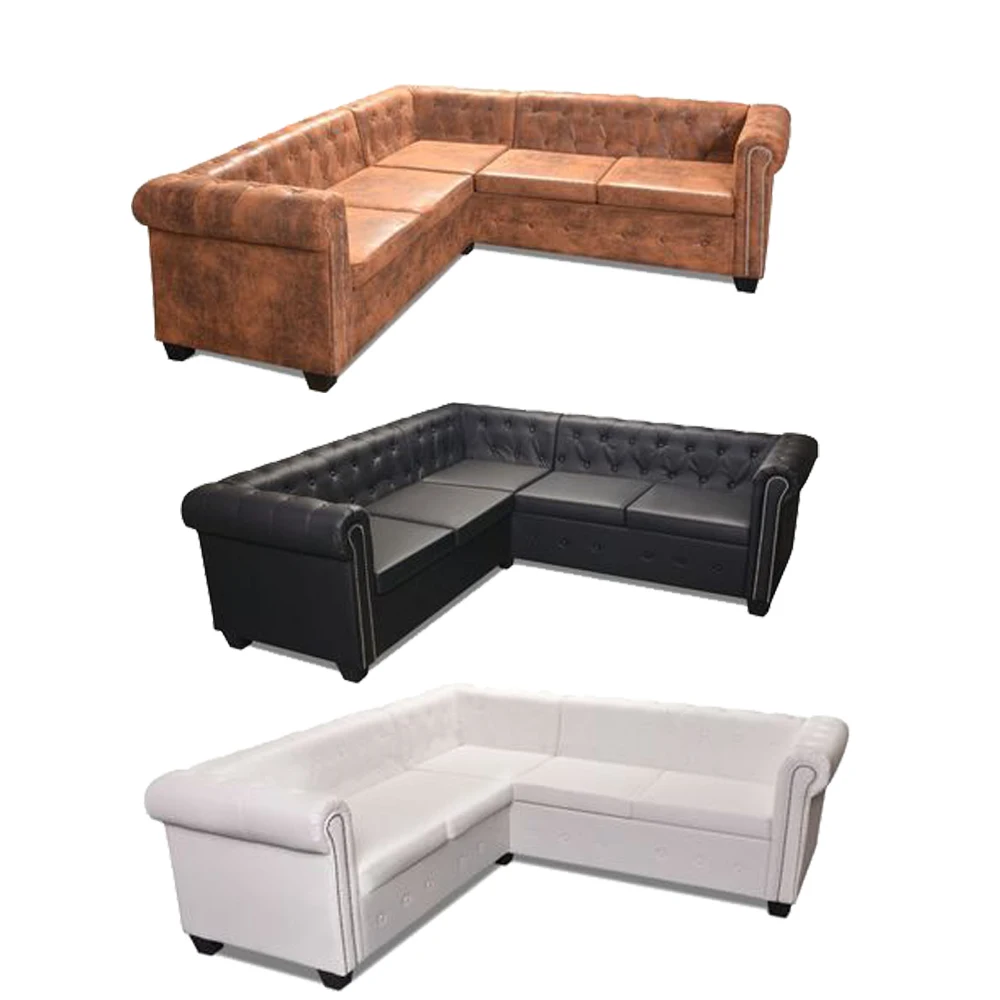 2-местный/3-местный/5-местный диван Chesterfield из черной/белой/коричневой