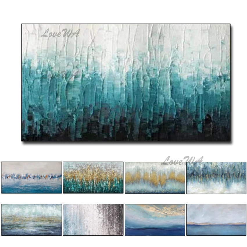 

Картина маслом на холсте ручной работы, Современная объемная Настенная картина для гостиной, домашний декор, 2020