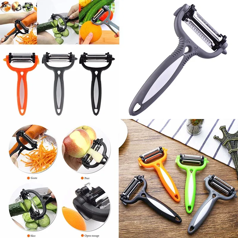 1PC Random Color Картофель спиральный резак слайсер практичные кухонные аксессуары инструменты из нержавеющей стали и пластика фри фрезы ручной фруктовый гаджет - Цвет: 1PC Random Color