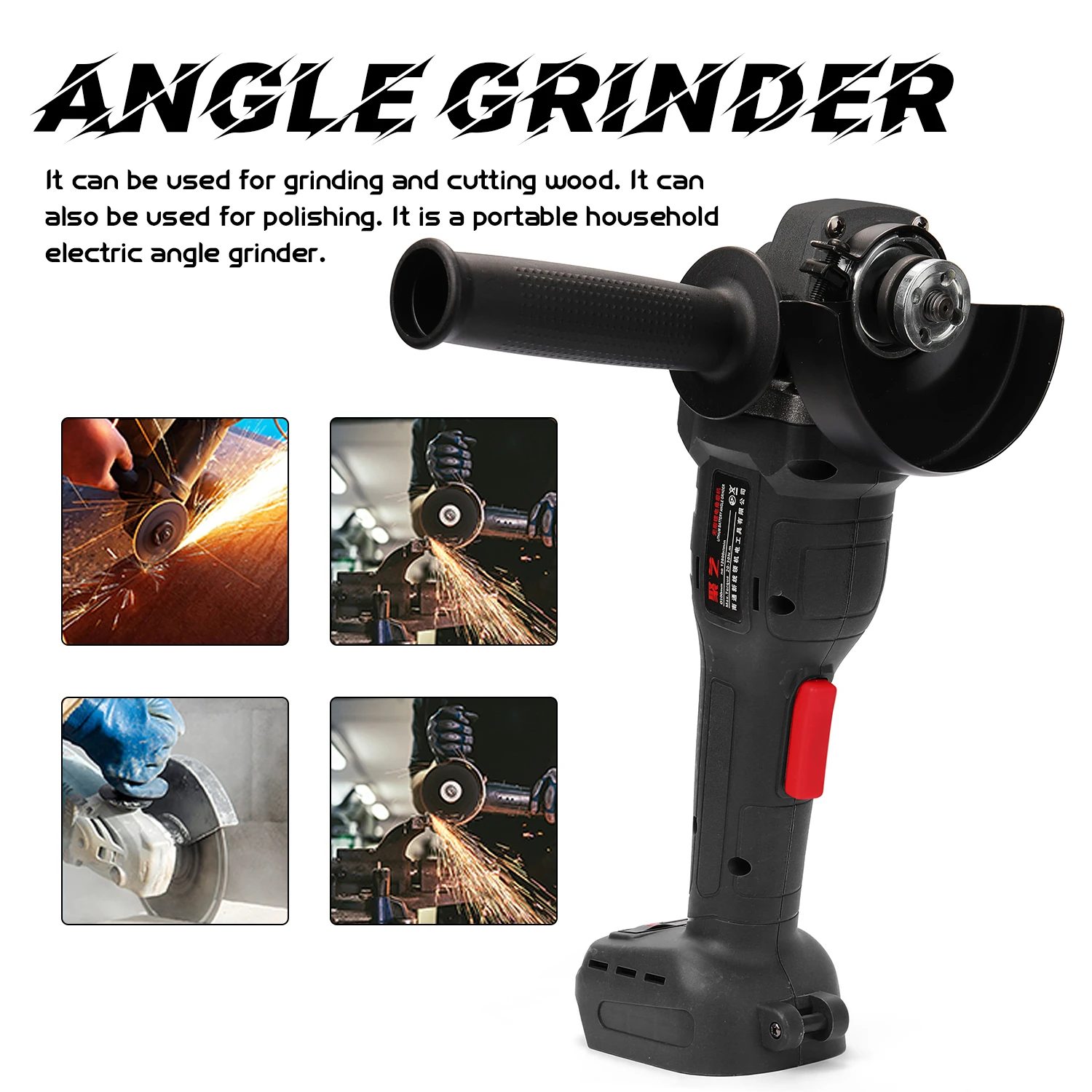 

21V 100mm Angle Grinder Portable Polishing Machine Professional PolisherBrushless Cordless Impact Variable Speed DIY Power Tool