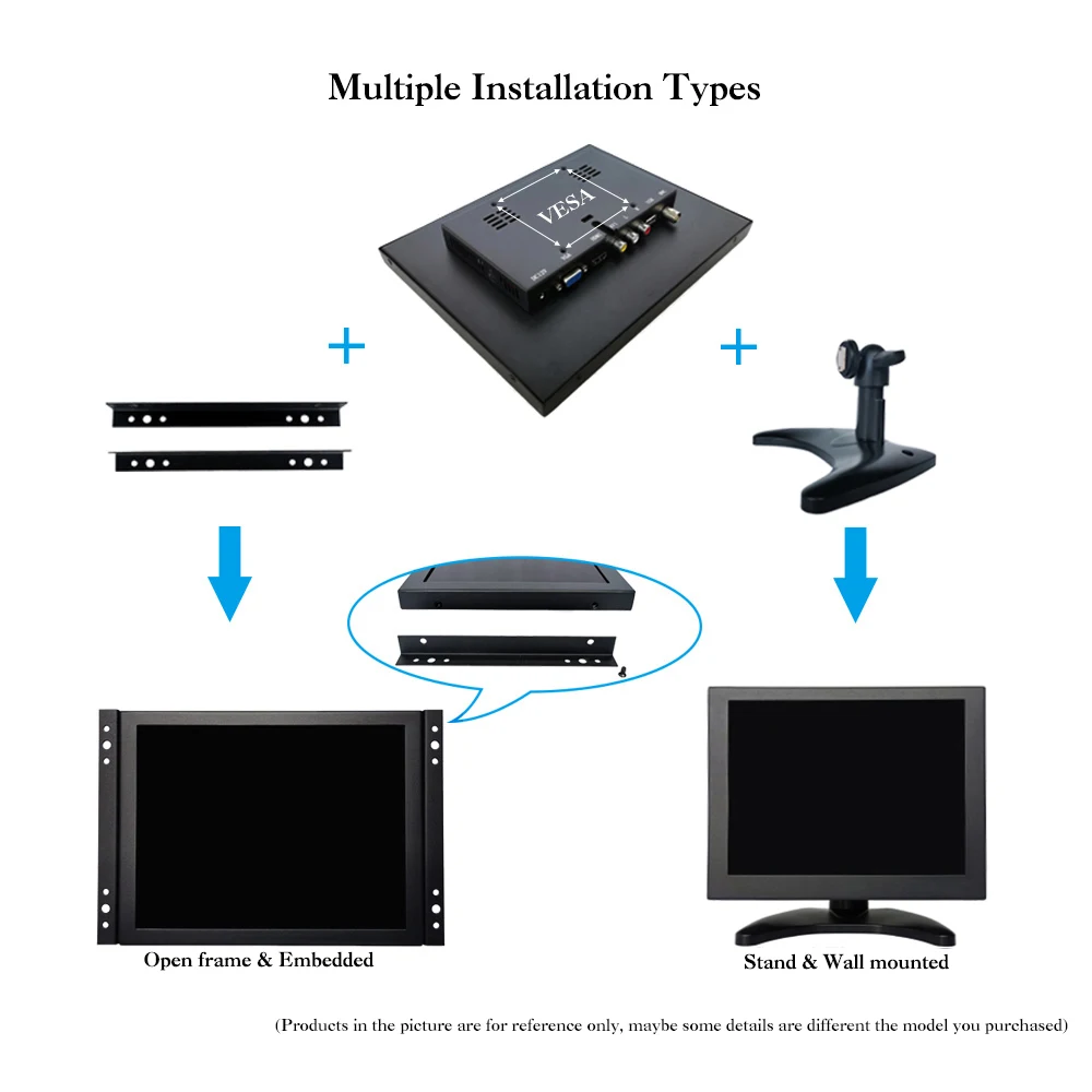 ZK100TC-V59/10 дюймов 800x600 HDMI VGA металлический чехол Встроенный Открытый каркас настенный ПК промышленный сенсорный монитор ЖК-экран дисплей