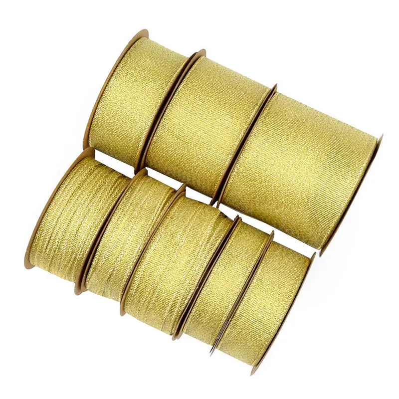 

Золотистая Серебристая блестящая шелковая атласная лента шириной 3-50 мм, украшение вечерние НКИ, дома, свадьбы, подарочной упаковки, материа...