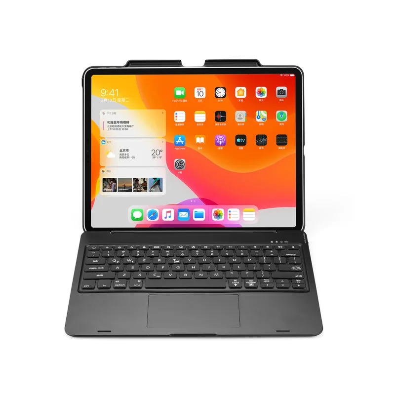 

Wireless Bluetooth English Keyboard Case for iPad Pro 12.9 inch 2020 Rechargeable keyboard with Pen Slot Charging Trackpad