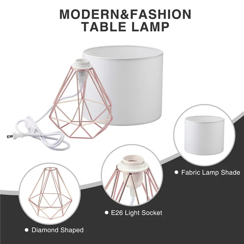 Настольные лампы с геометрическим кронштейном E27 декоративные прикроватные