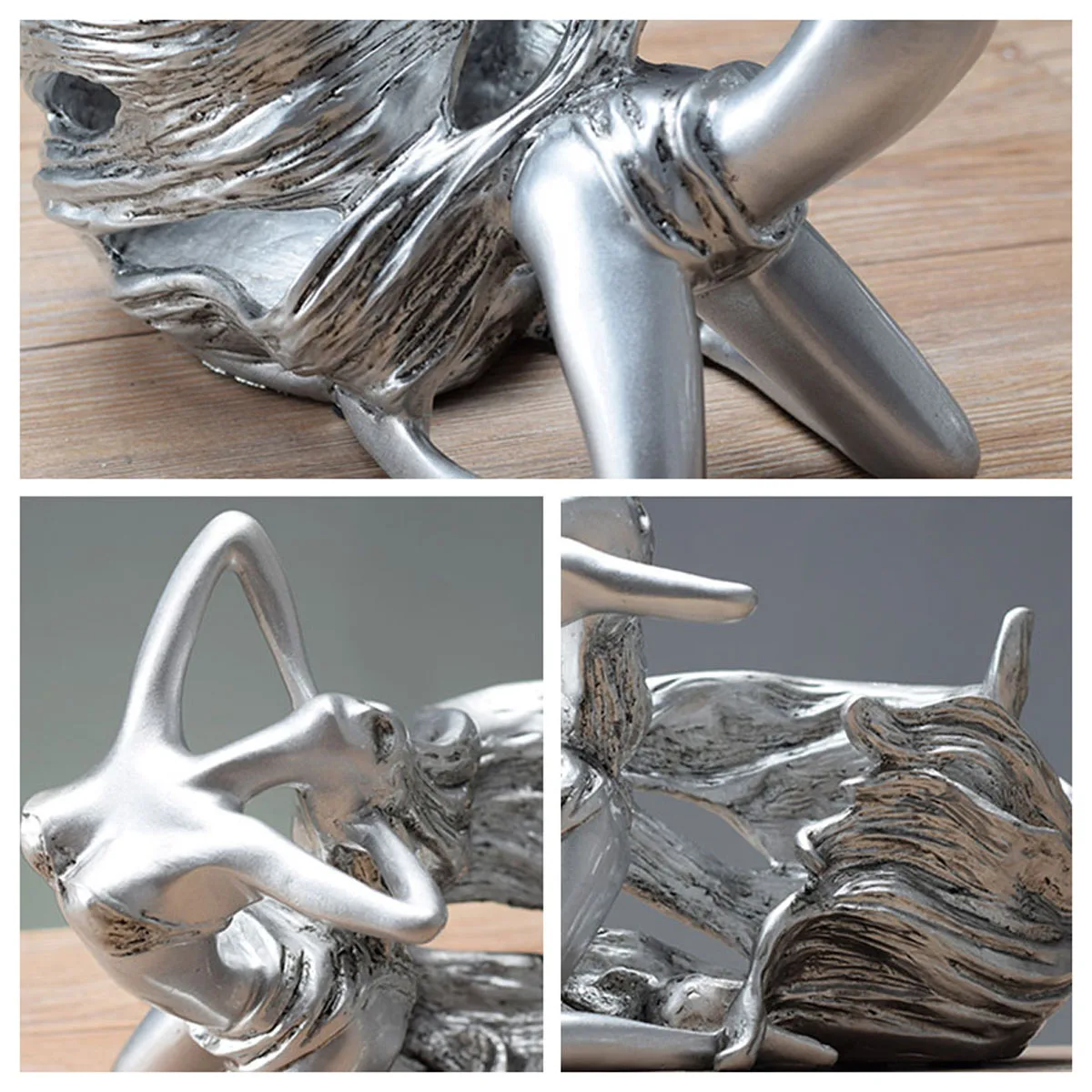 

1pc Gold/Sliver Sexy Girl Shaped Resin Wine Bottle Holder Office Decor Figurines European Style Household Art Decoration Crafts