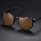 EZREAL поляризованные солнцезащитные очки для мужчин и женщин S5091 брендовые деревянные Солнцезащитные очки женские мужские круглые очки Классические солнцезащитные очки